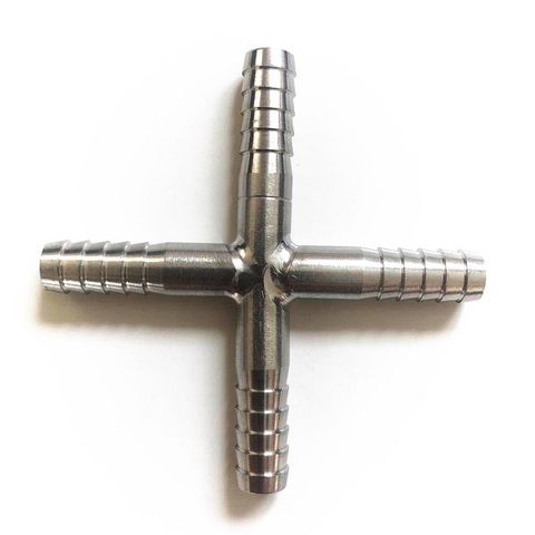 1. Соединитель ёлочка X-образный 7 мм из нерж. стали